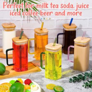 Square Cup with Colored Handle